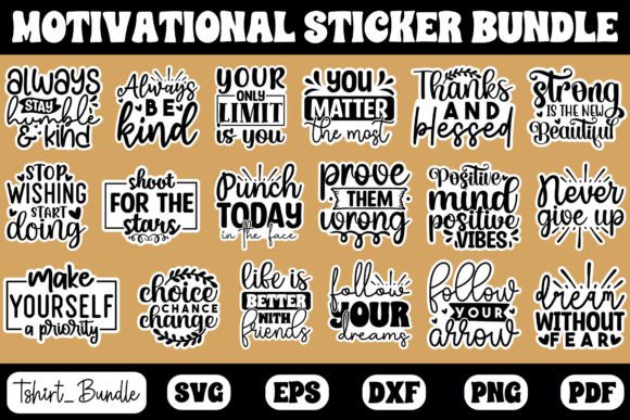 Download Motivational Sticker Bundle - Motivational sticker Collection