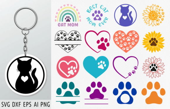 Download Cat Mom Keychain Svg Cat Mom Svg Cat Svg - Svg Collection
