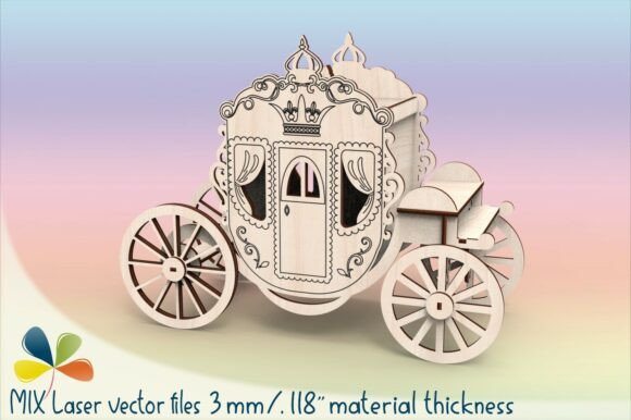 Download Fairy Carriage Gift Box Svg Laser Cut - Svg Collection