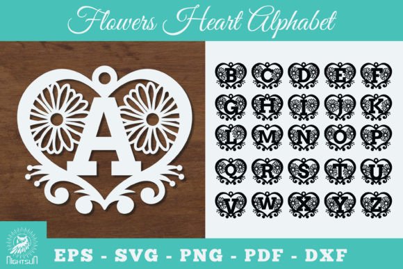 Download Flowers Heart Alphabet SVG. Love SVG - Svg Collection