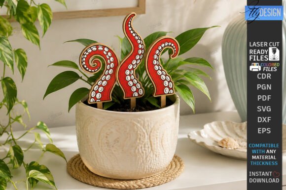 Download Decorative Plant Stakes Laser Cut | CNC - Decor Collection
