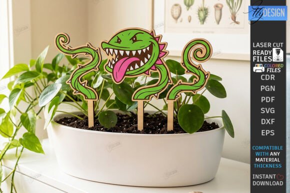 Download Decorative Plant Stakes Laser Cut | CNC - Decor Collection