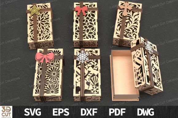 Download Gift Box Bundle Laser Cut SVG Set - Svg Collection