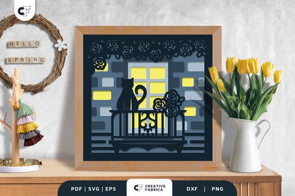 Download Floral Spring Window Shadow Box SVG - Svg Collection