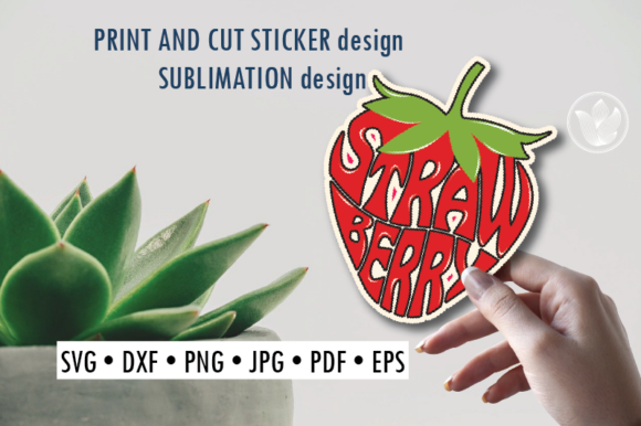 Download Strawberry Print and Cut Sticker - Print and cut sticker Collection