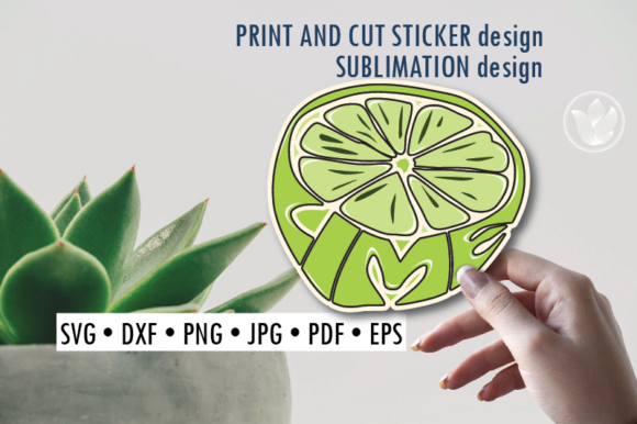 Download Lime Print and Cut Sticker, Sublimation - Print and cut sticker Collection