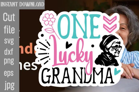 Download One Lucky Grandma SVG Cut File - Svg Collection