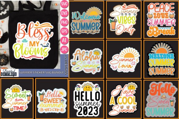 Download Summer Sticker SVG Bundle - Svg Collection