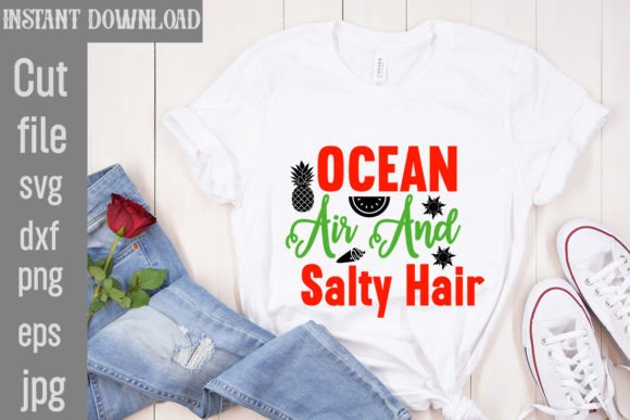 Download Ocean Air and Salty Hair SVG Cut File - Svg Collection
