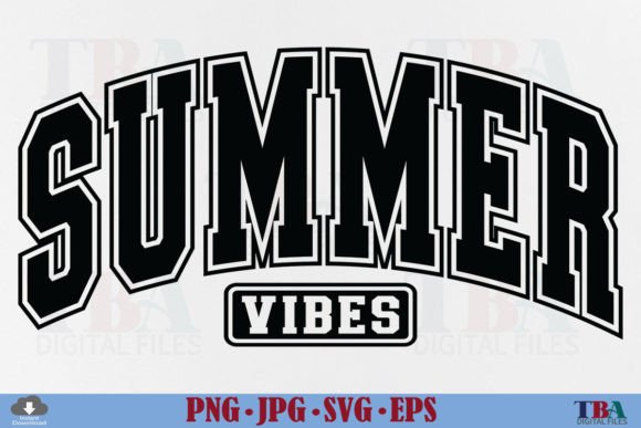 Download Summer Vibes SVG, Varsity Vacation PNG - Svg Collection