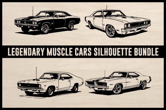 Download Legendary Muscle Cars SVG Silhouettes - Svg Collection