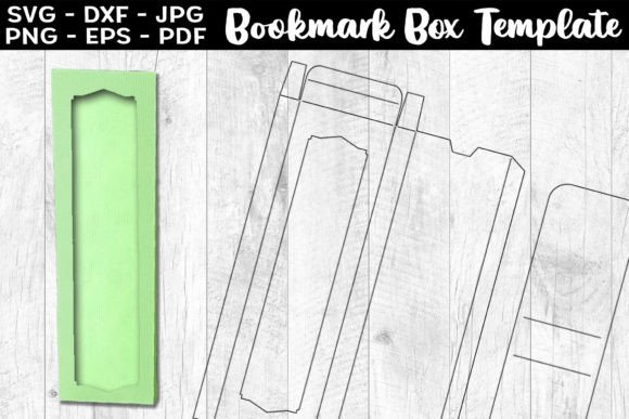 Download Bookmark Box Template with Sleeve SVG - Svg Collection
