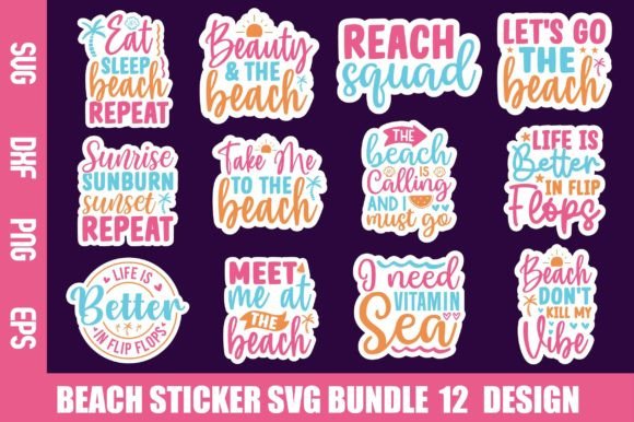 Download Beach Sticker SVG Bundle - Svg Collection