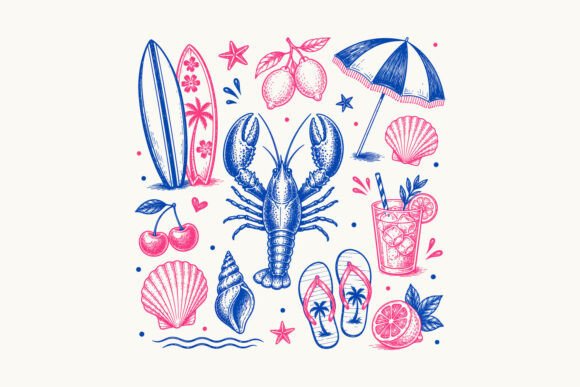 Download Lobster Beach Vacation SVG, Summer SVG - Svg Collection