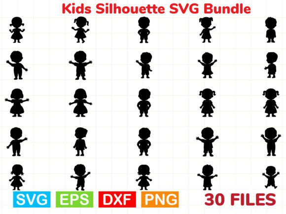 Download Kids Silhouette SVG Bundle - Svg Collection