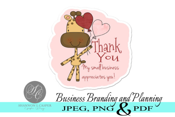 Download Giraffe Thank You Print and Cut Sticker - Print and cut sticker Collection