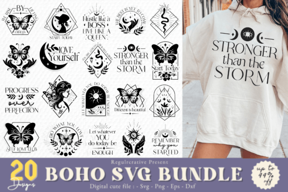 Download Boho Svg Bundle,floral Moon Svg - Svg Collection