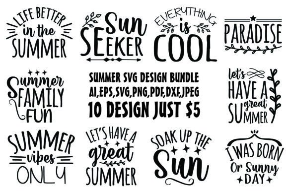 Download Summer Svg Design Bundle - Svg Collection