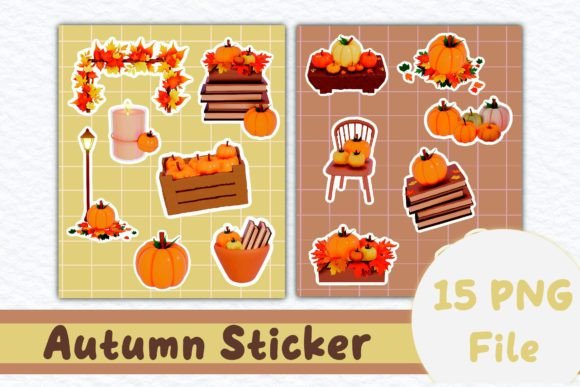 Download Autumn Decoration Stickers Set - Decor Collection