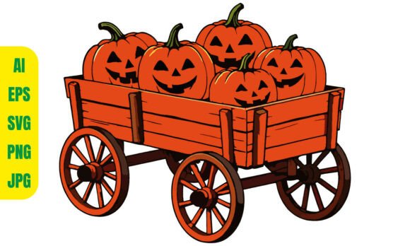 Download Halloween Pumpkin Harvest Wagon SVG - Svg Collection