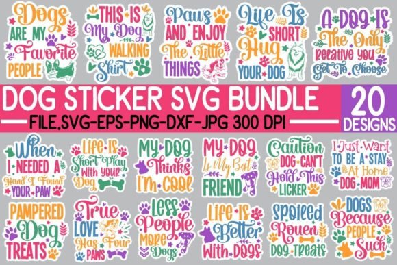 Download Dog Sticker SVG Bundle, Dog SVG Bundle - Svg Collection