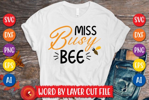Download Miss Busy Bee SVG Design - Svg Collection