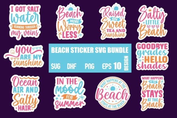 Download Beach Sticker SVG Bundle - Svg Collection