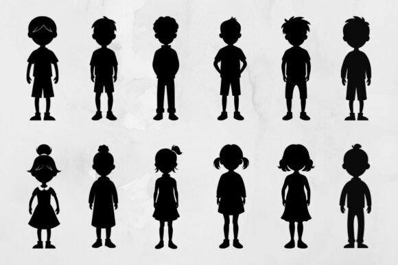 Download Kids Silhouette SVG - Svg Collection