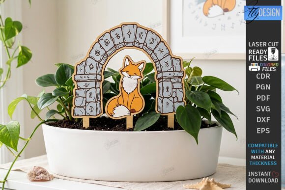Download Decorative Plant Stakes Laser Cut | CNC - Decor Collection