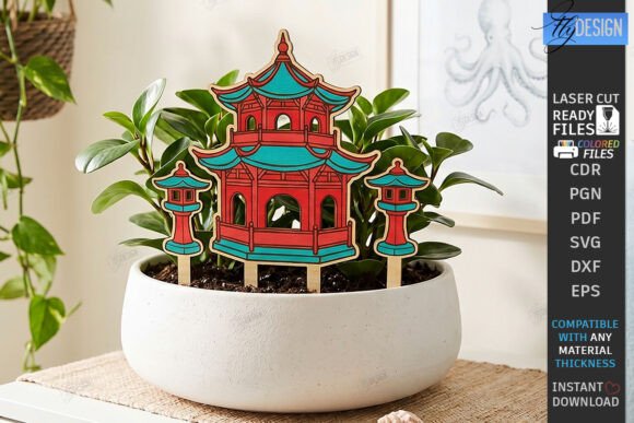 Download Decorative Plant Stakes Laser Cut | CNC - Decor Collection