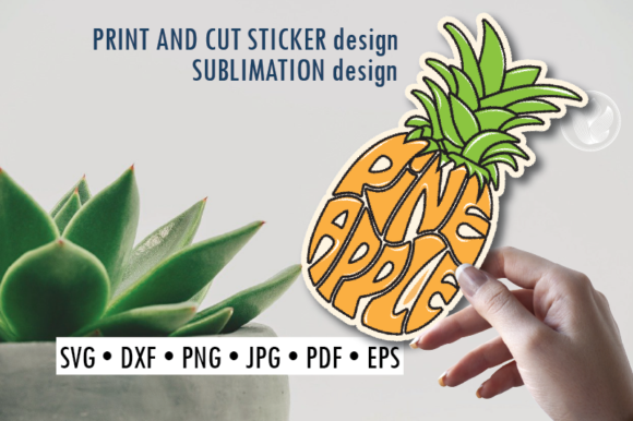 Download Pineapple Print and Cut Sticker - Print and cut sticker Collection