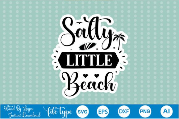 Download Salty Little Beach Sticker SVG - Svg Collection