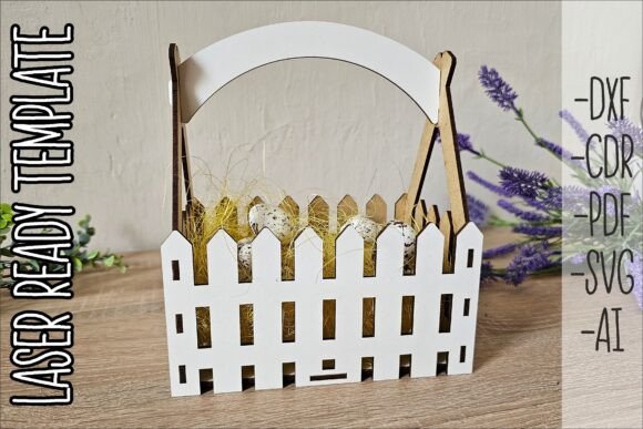 Download Easter Basket SVG Laser Cut Fence Design - Svg Collection