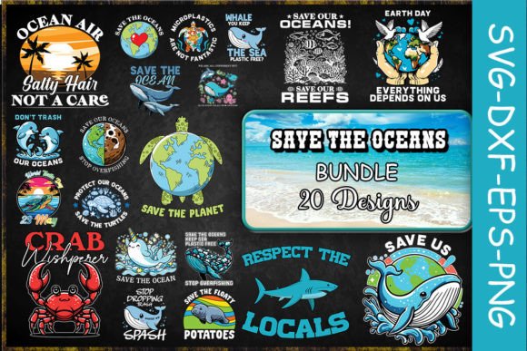 Download Save the Ocean SVG Bundle - Svg Collection