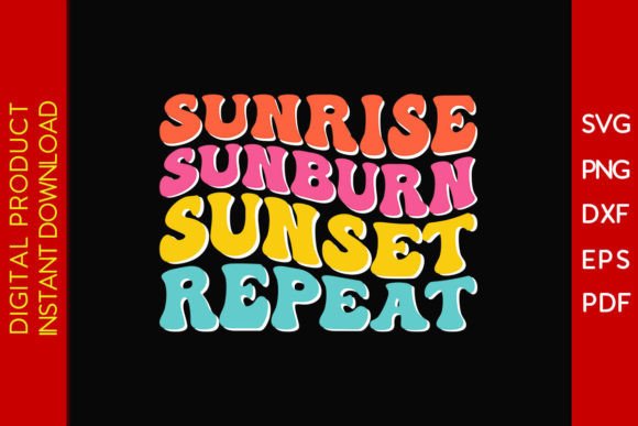 Download Retro Sunrise Sunburn Sunset Repeat SVG - Svg Collection
