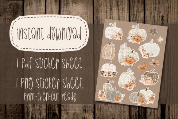 Download Fall Floral Print and Cut Sticker Set - Print and cut sticker Collection