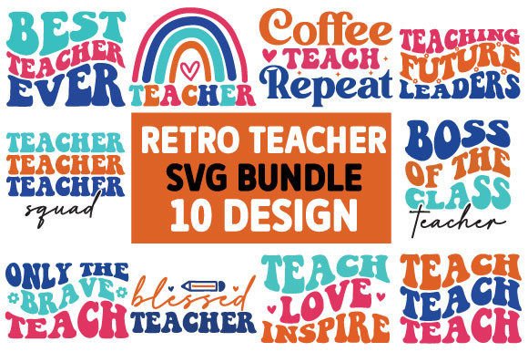 Download Retro Teacher SVG Bundle - Svg Collection