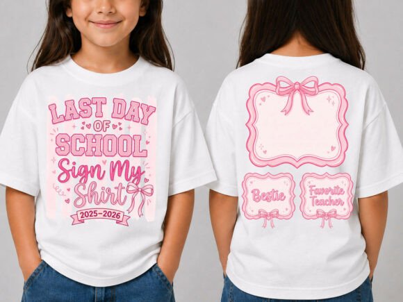 Download Preppy Last Day of School Sign My Shirt - Last day of school Collection