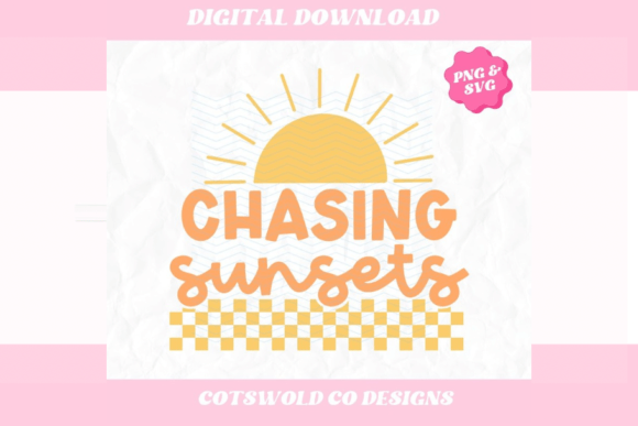 Download Chasing Sunsets Retro Summer PNG SVG - Svg Collection