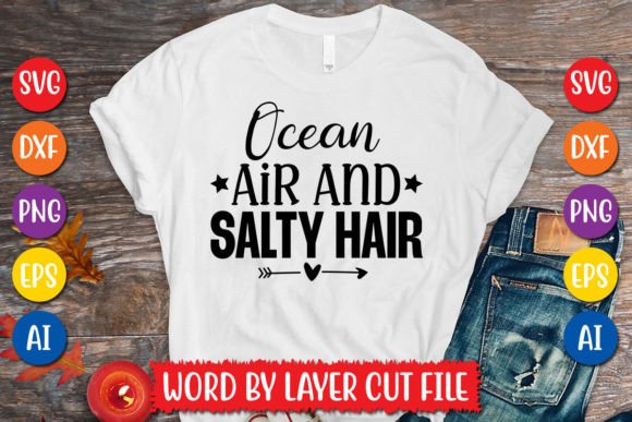Download Ocean Air and Salty Hair SVG Design - Svg Collection