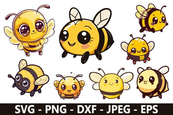 Download Cute Bee SVG Bundle - Svg Collection