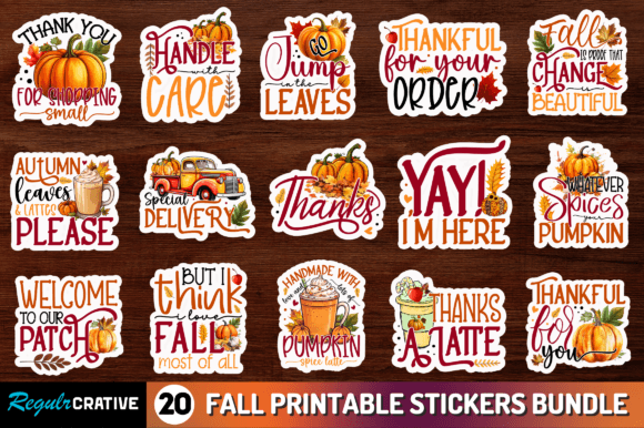 Download Fall Stickers Bundle - Premium Resources