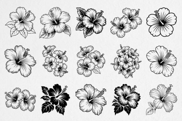 Download Hibiscus Flower SVG Bundle - Svg Collection
