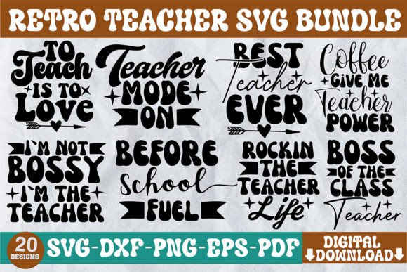Download Retro Teacher SVG Bundle - Svg Collection