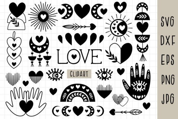 Download Heart Svg, Boho Love Svg, Boho Rainbow - Svg Collection