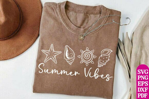 Download Summer Vibes SVG, SeaShell Shirt SVG - Svg Collection