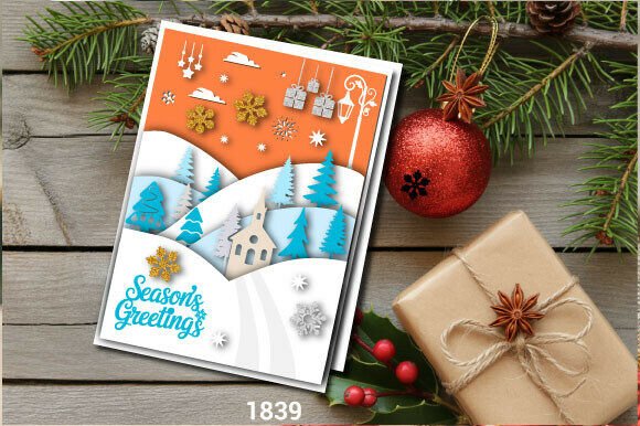 Download Multi Layer Christmas Gift Card SVG 1839 - Svg Collection