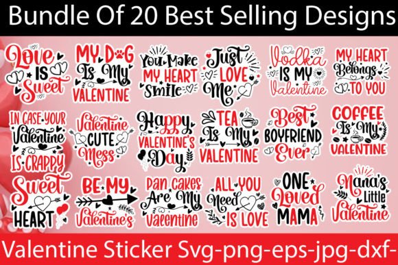 Download Valentine Sticker SVG Bundle - Svg Collection