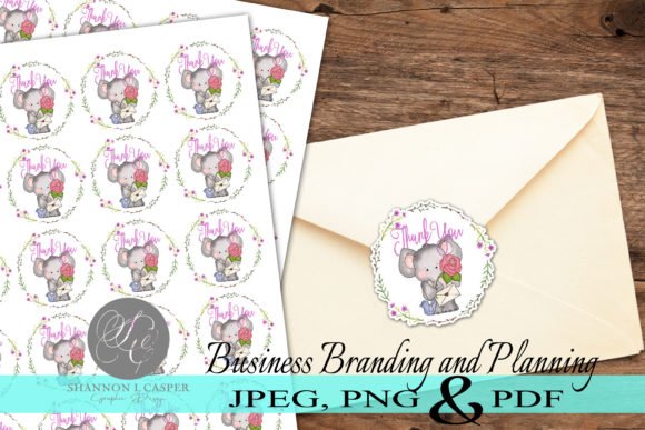 Download Elephant Thank You Print and Cut Sticker - Print and cut sticker Collection