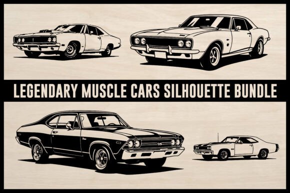 Download Legendary Muscle Cars SVG Silhouettes - Svg Collection